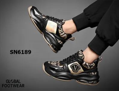 genuine leather universal V design sneakers